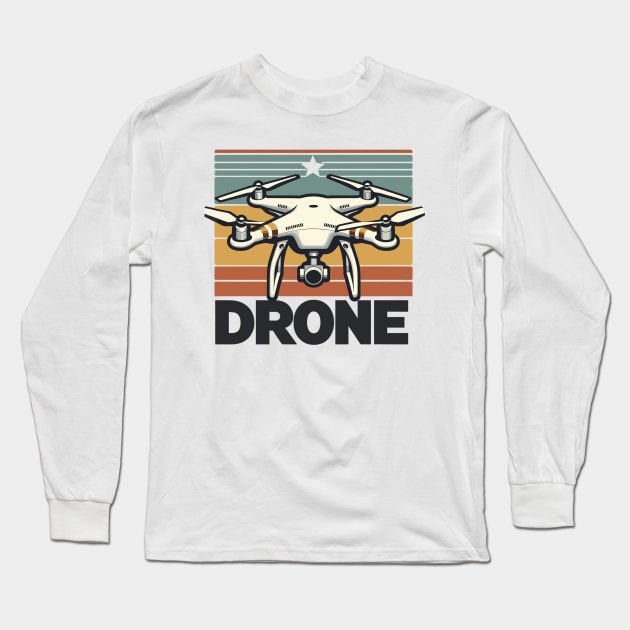 Drone Long Sleeve T-Shirt by Vehicles-Art